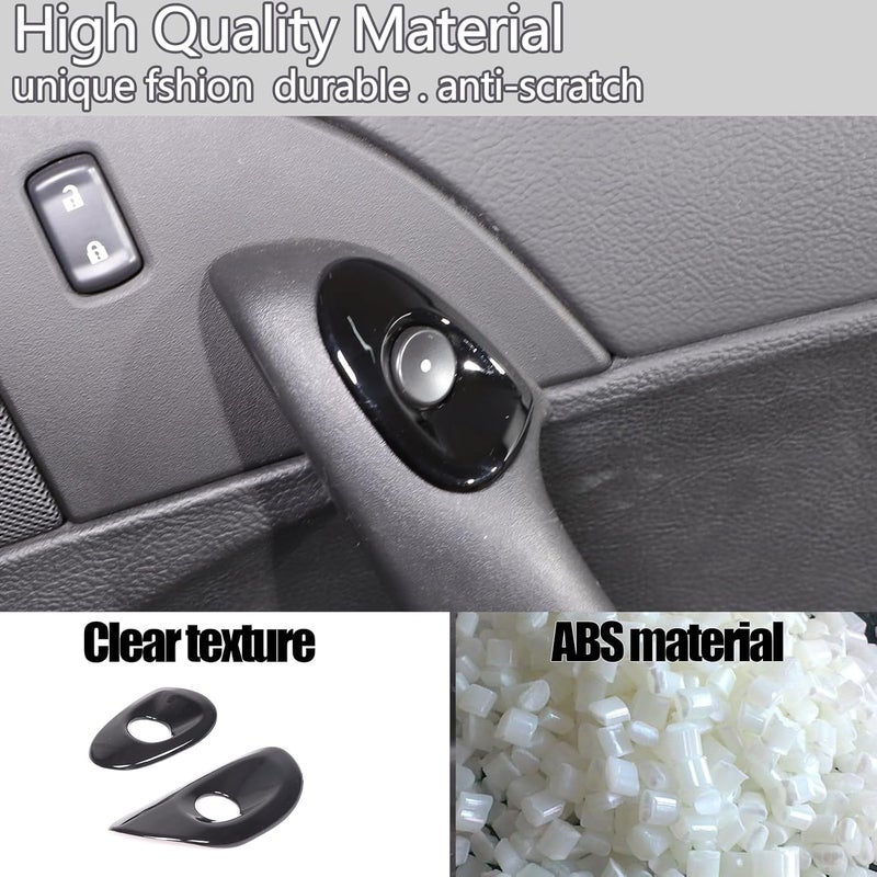 Moittellc Car Door Switch Cover Trim Compatible with Chevy Corvette C6 2005-2013, Interior Door Release Bezel Switch Button Trim Accessories (Glossy Black) - Image 4